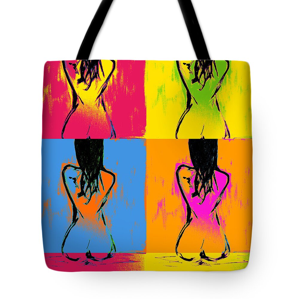 Female Tote Bag featuring the painting Another nude by Julie Lueders 