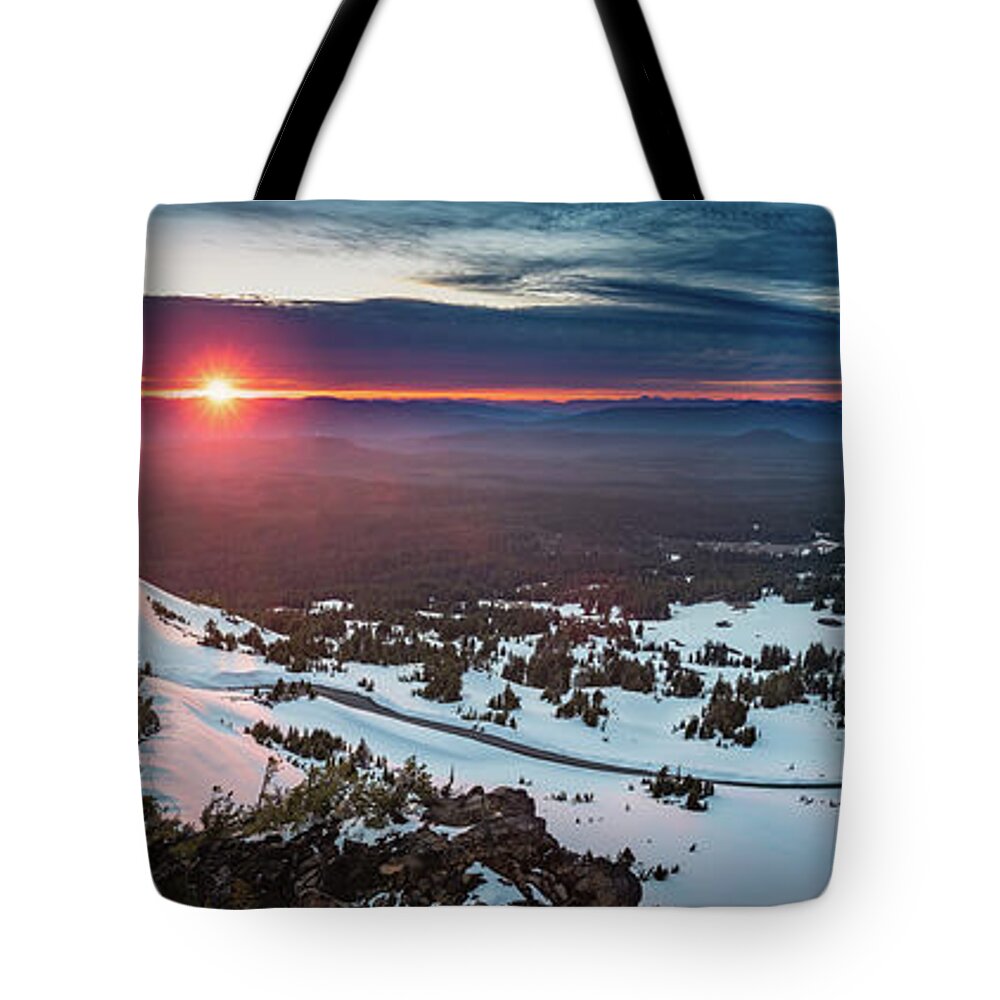 America Tote Bag featuring the photograph Another sunset at Crater Lake by William Lee