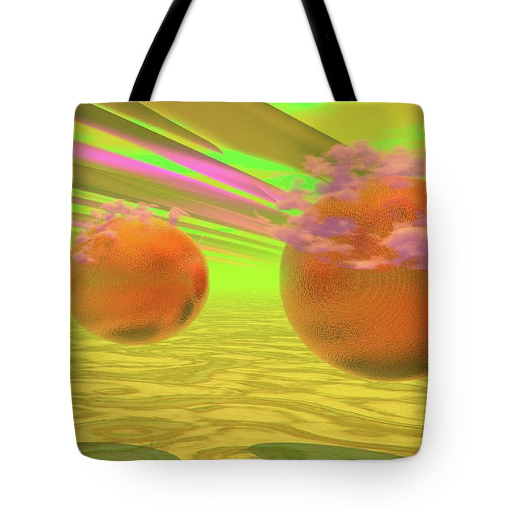 Solar System Tote Bag featuring the digital art Antares and Company by Wayne Bonney