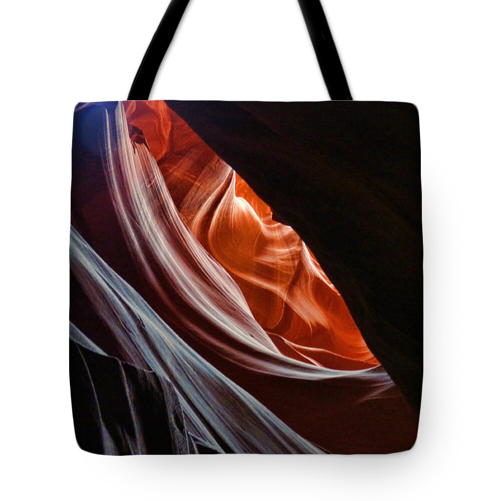 Antelope Valley Tote Bag featuring the photograph Antelope Valley Slot Canyon 9 by Helaine Cummins
