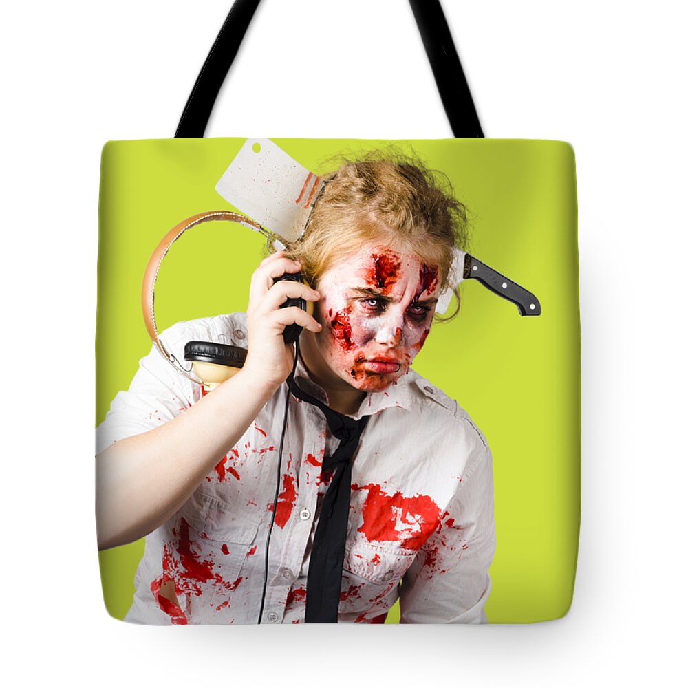 Music Tote Bag featuring the photograph Anthem of the zombie apocalypse by Jorgo Photography
