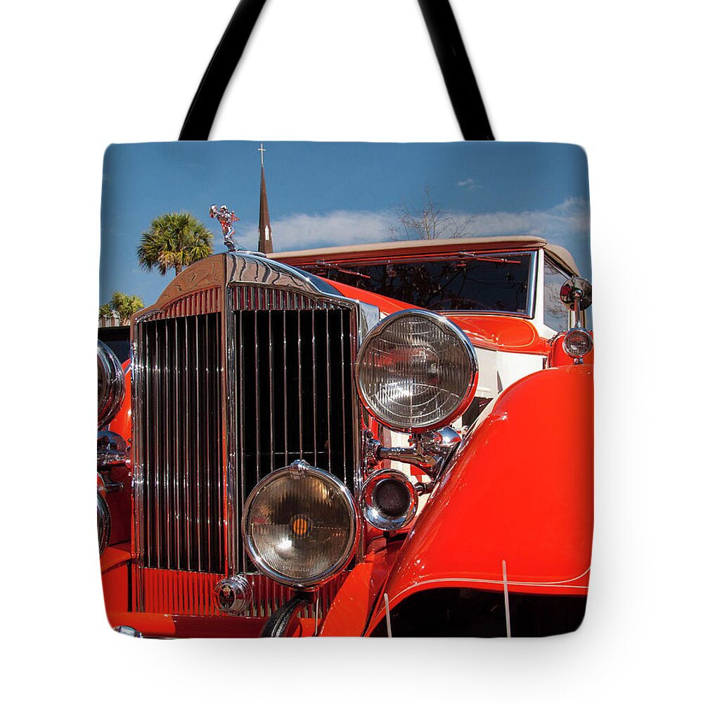 Automobile Tote Bag featuring the photograph Antique Automobile by Louis Dallara