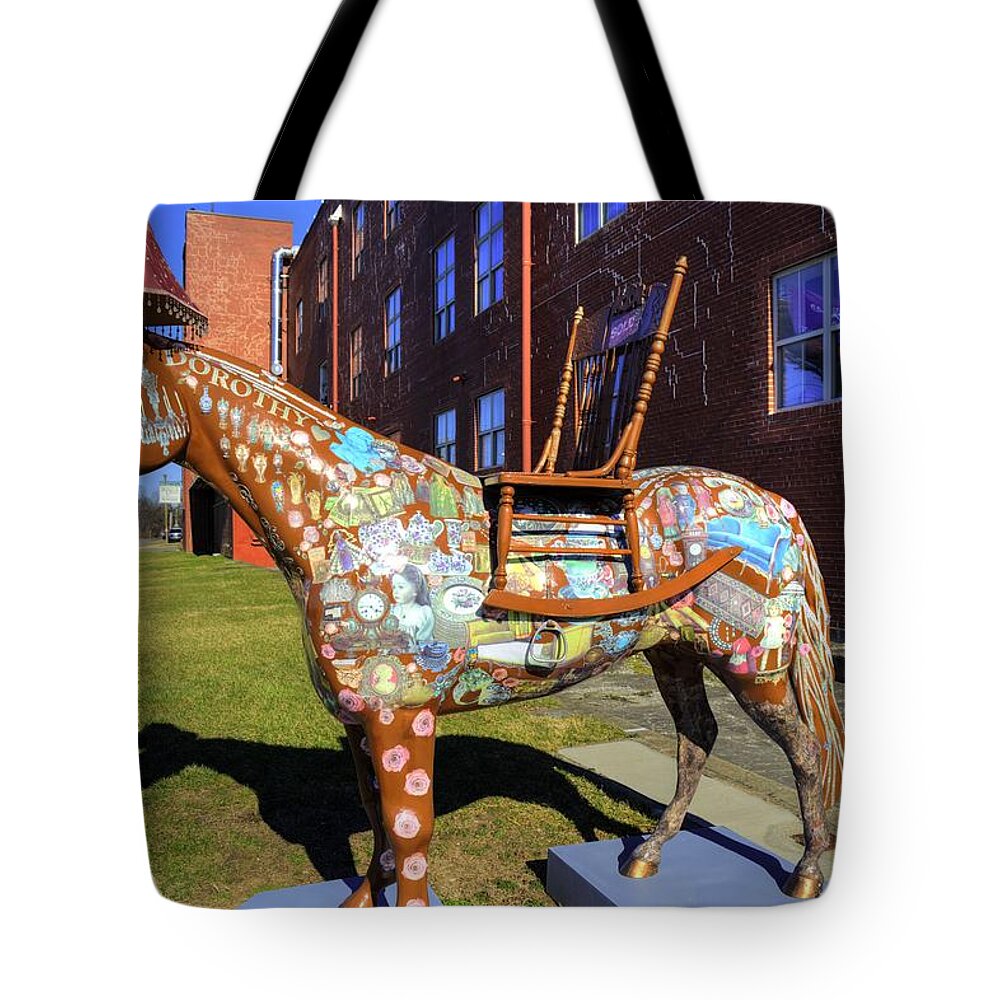 Louisville Tote Bag featuring the photograph Antique Horse by FineArtRoyal Joshua Mimbs