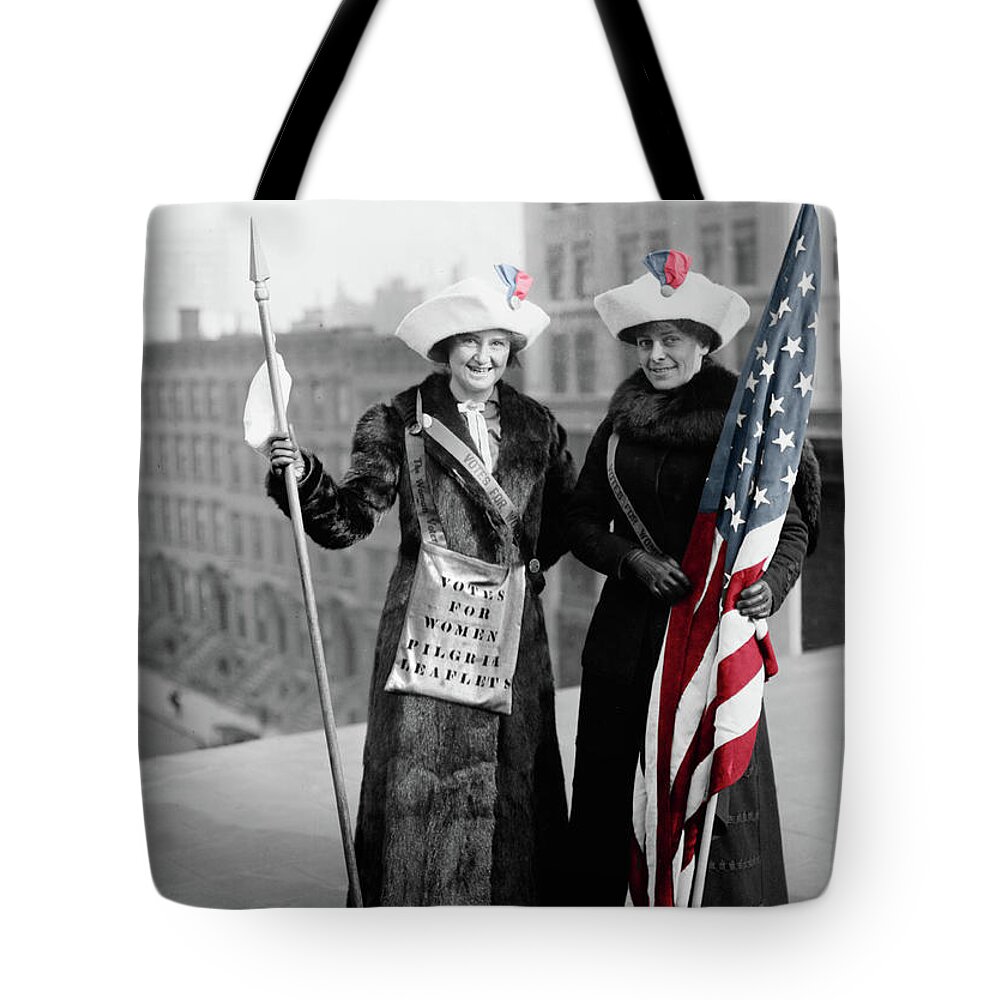 Vintage Tote Bag featuring the photograph Antique Photo of Two Women by Karla Beatty