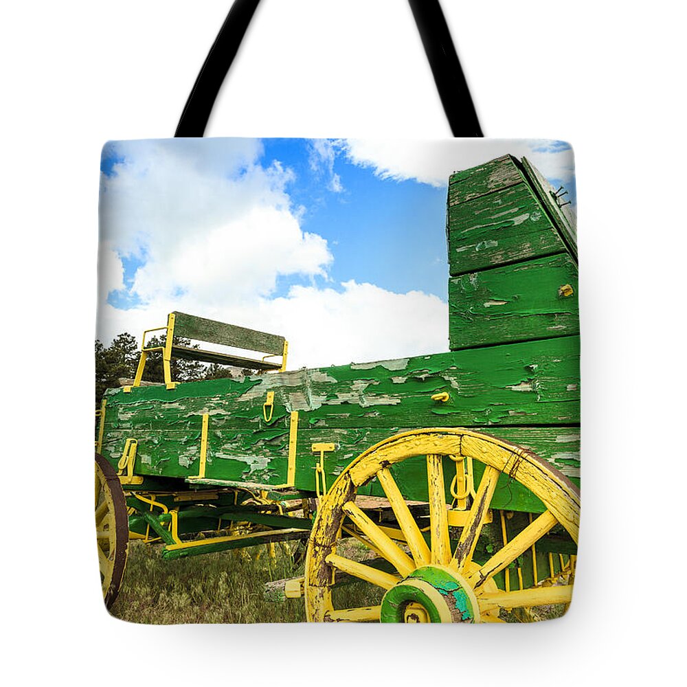 Wagon Tote Bag featuring the photograph Antique Wagon by Ben Graham