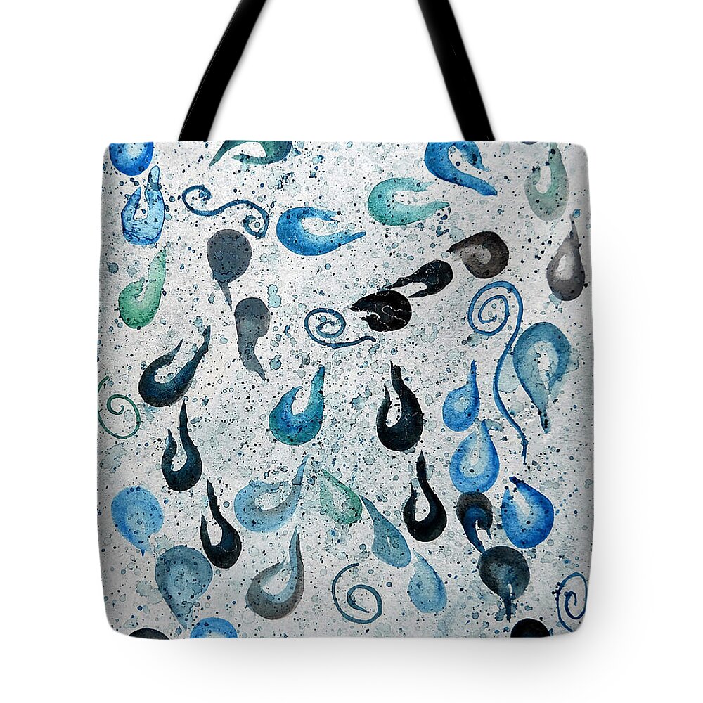 Wind Tote Bag featuring the painting Any Way the Wind Blows - Music Inspiration Series by Carol Crisafi