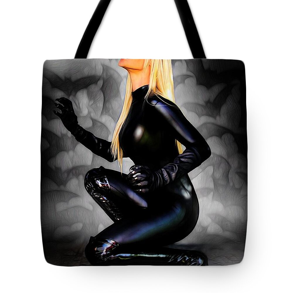 Fantasy Tote Bag featuring the painting Anything But Bats by Jon Volden