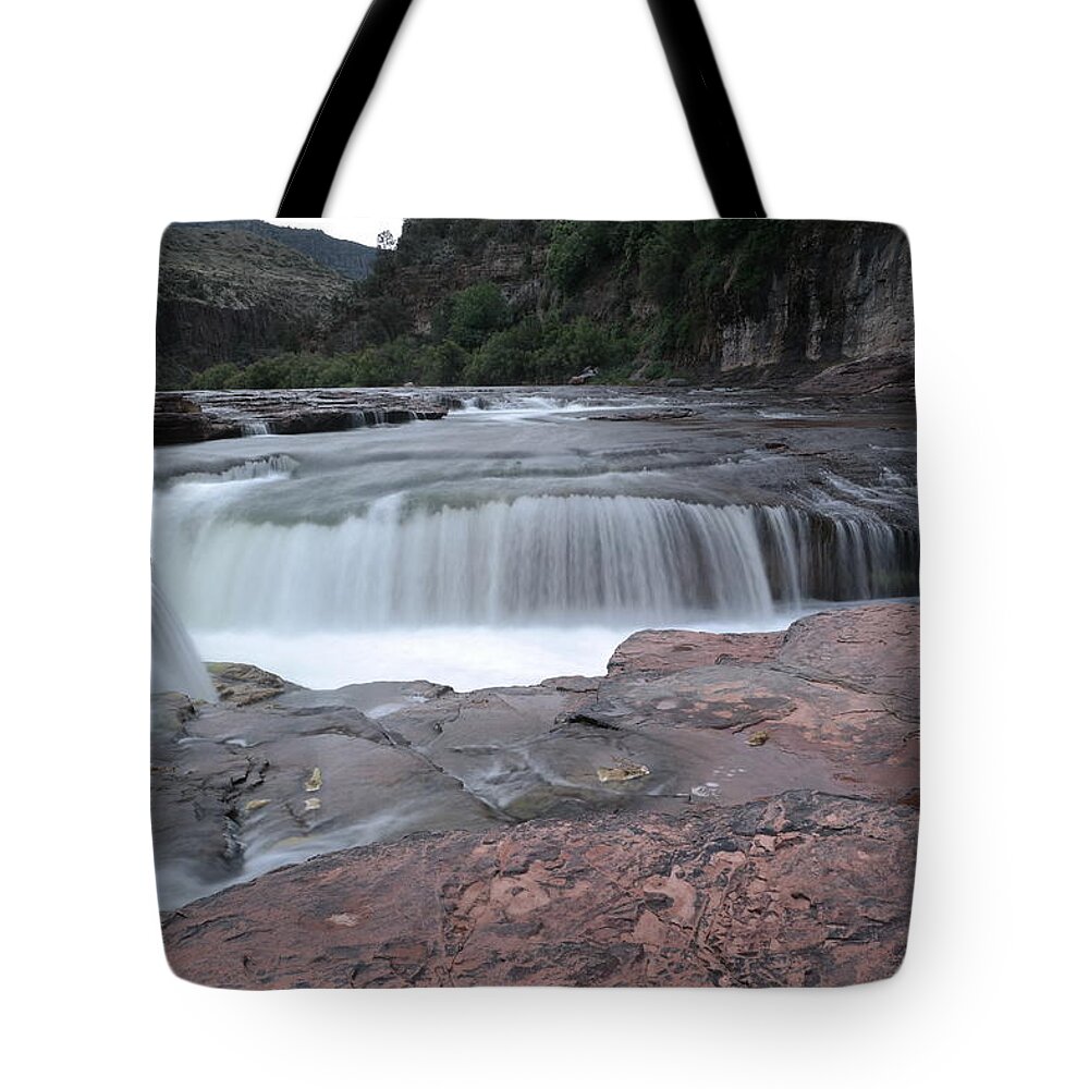 Apache Falls Tote Bag featuring the photograph Apache Falls by Jeff Swan