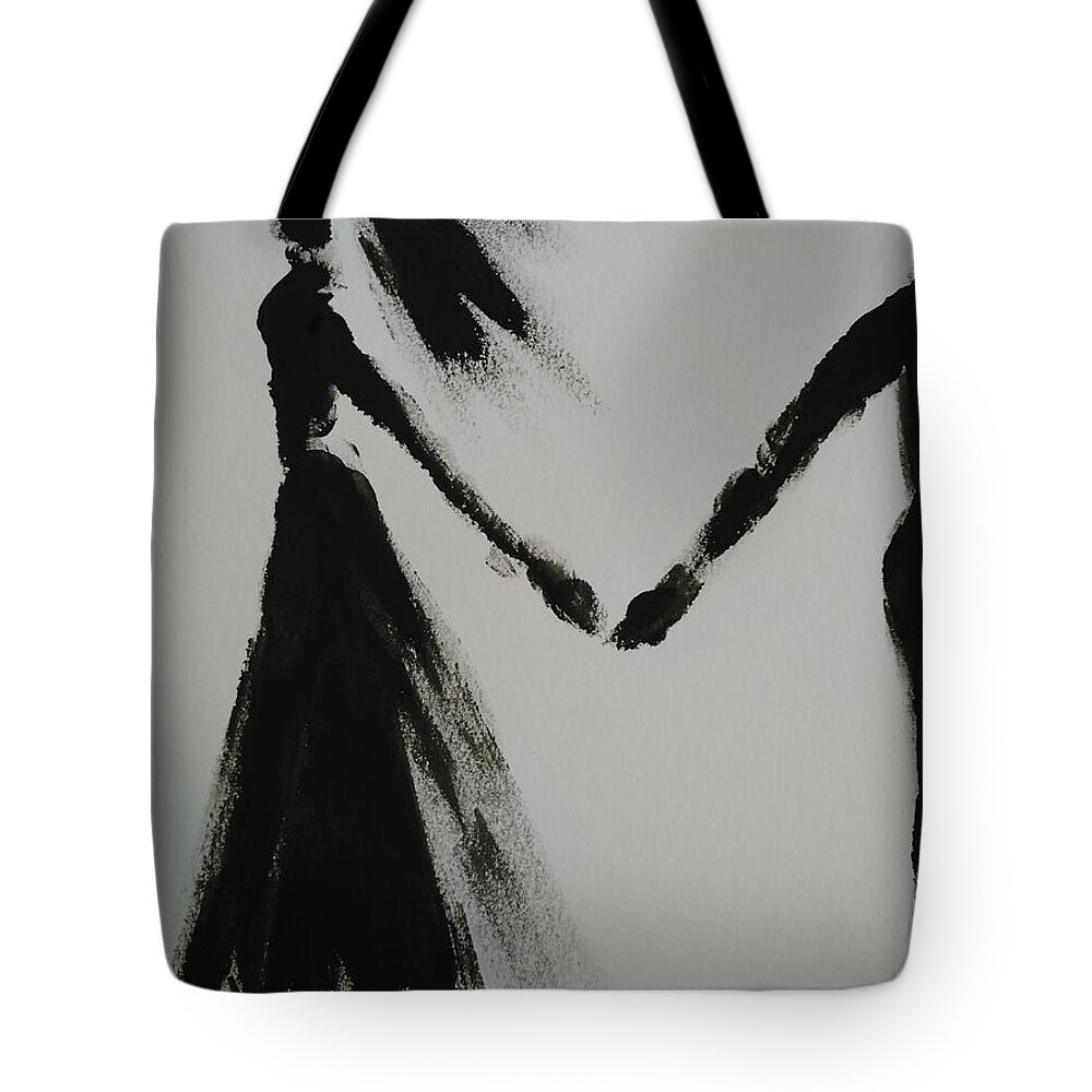 Man Tote Bag featuring the painting Apart by Faashie Sha