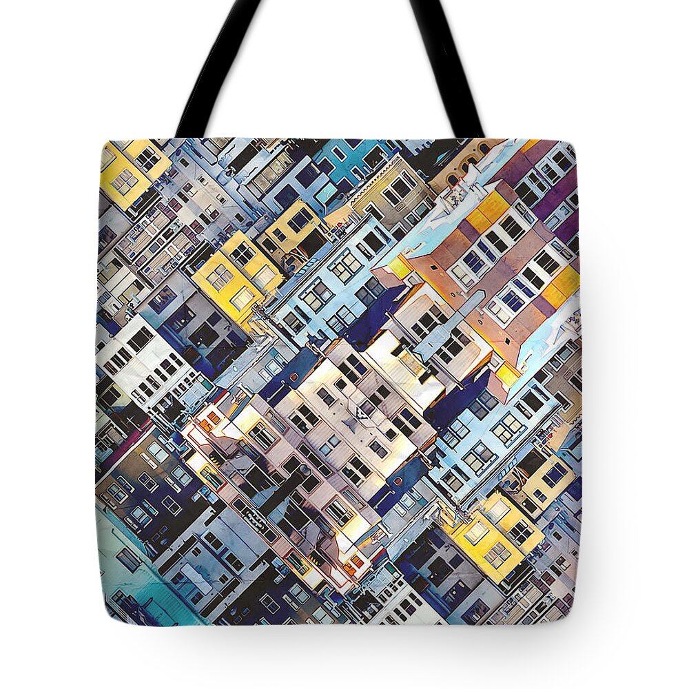 City Tote Bag featuring the photograph Apartments In The City by Phil Perkins