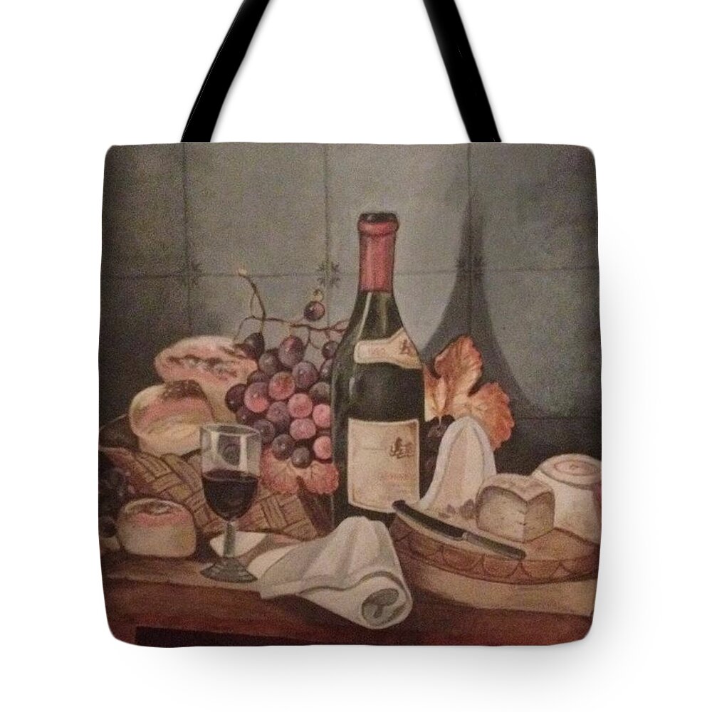 Grapes Tote Bag featuring the painting Aperitif by Elizabeth Mundaden