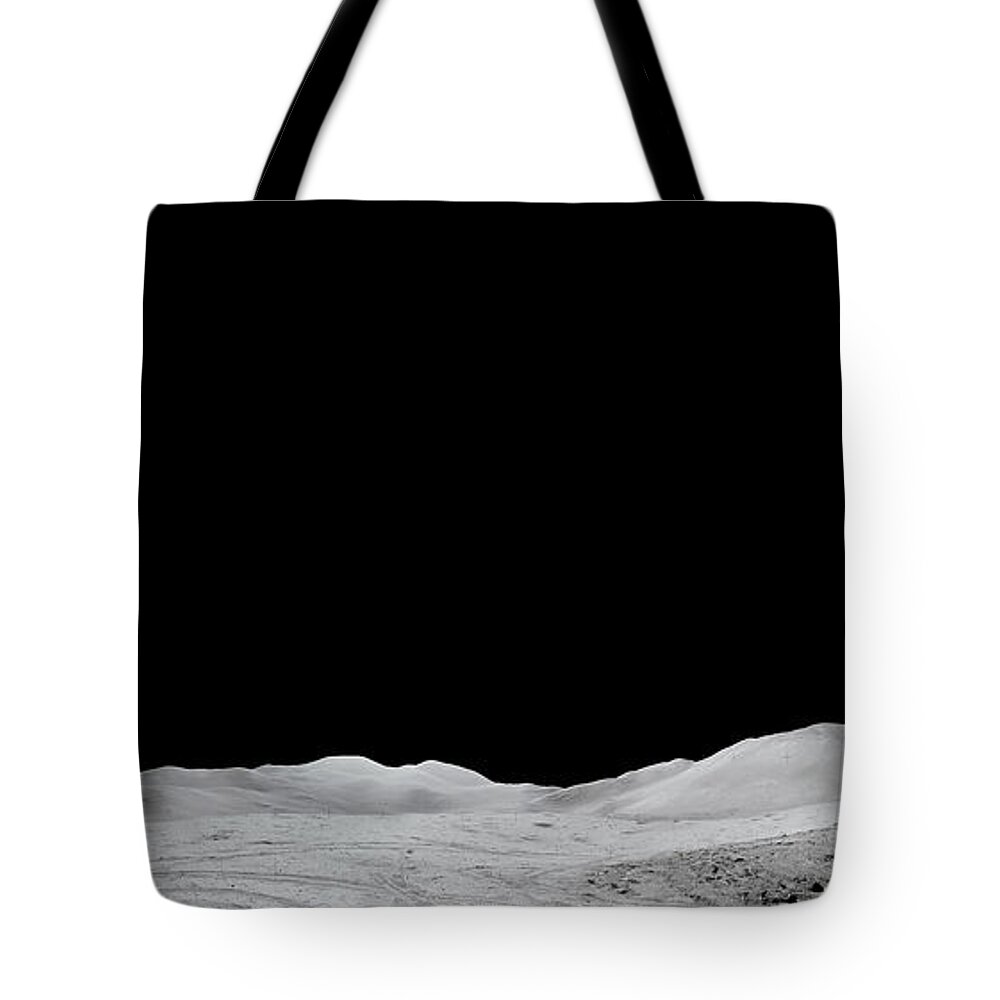Apollo 15 Tote Bag featuring the photograph Apollo 15 Landing site Panorama by Andy Myatt