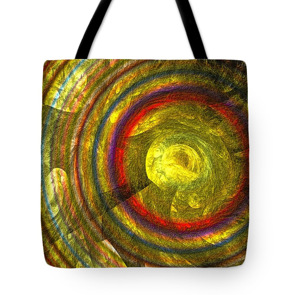 Fractal Tote Bag featuring the digital art Fractal art - Apollo by Sipo Liimatainen