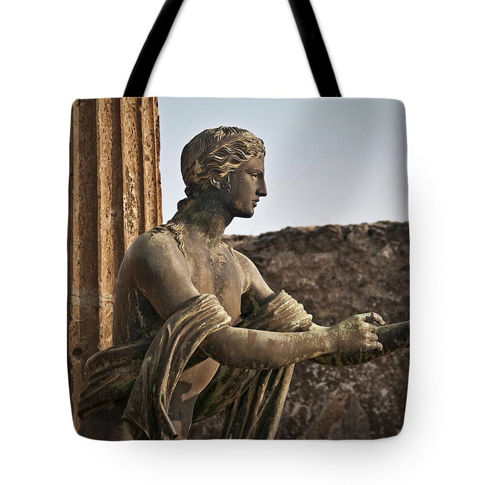 Apollo Tote Bag featuring the photograph Apollo in Pompeii by Steven Sparks