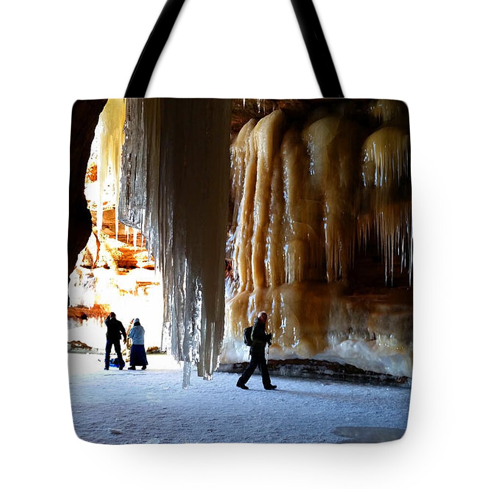 Ice Caves Tote Bag featuring the photograph Apostle Island Ice Caves 3 by Brook Burling