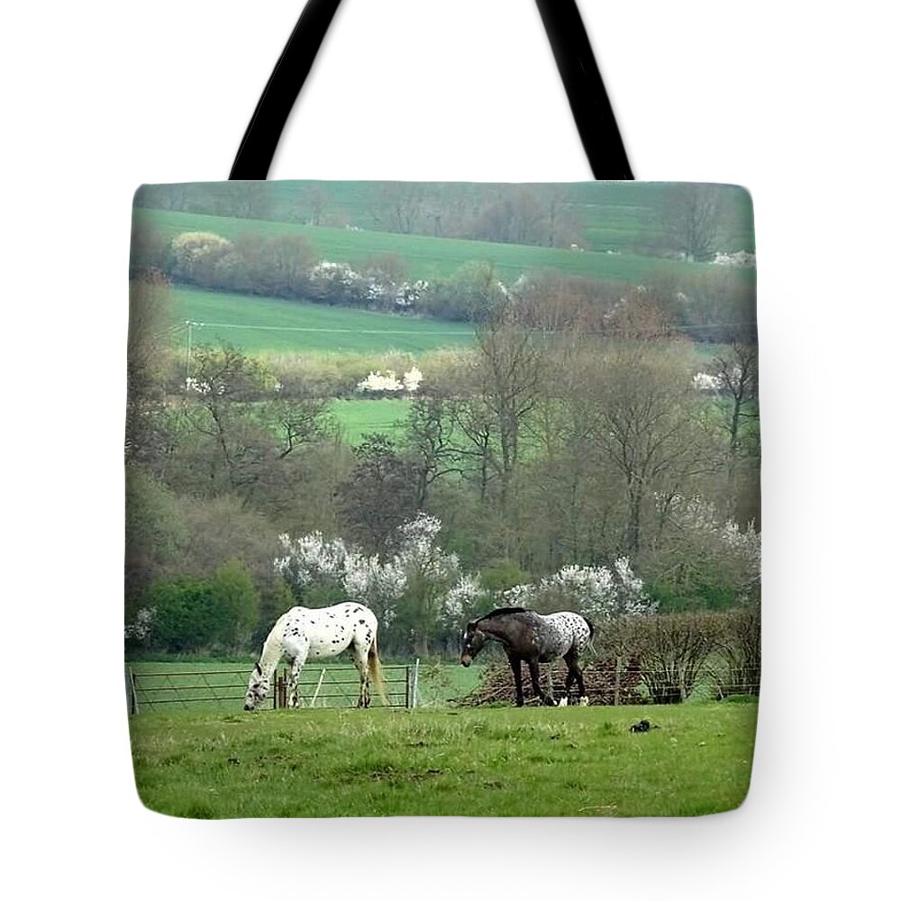 Appaloosa Tote Bag featuring the photograph Appaloosa in May by Susan Baker