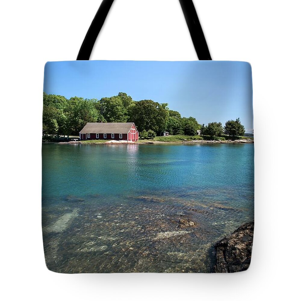 Maine Tote Bag featuring the photograph Aqua Bold by Karin Pinkham