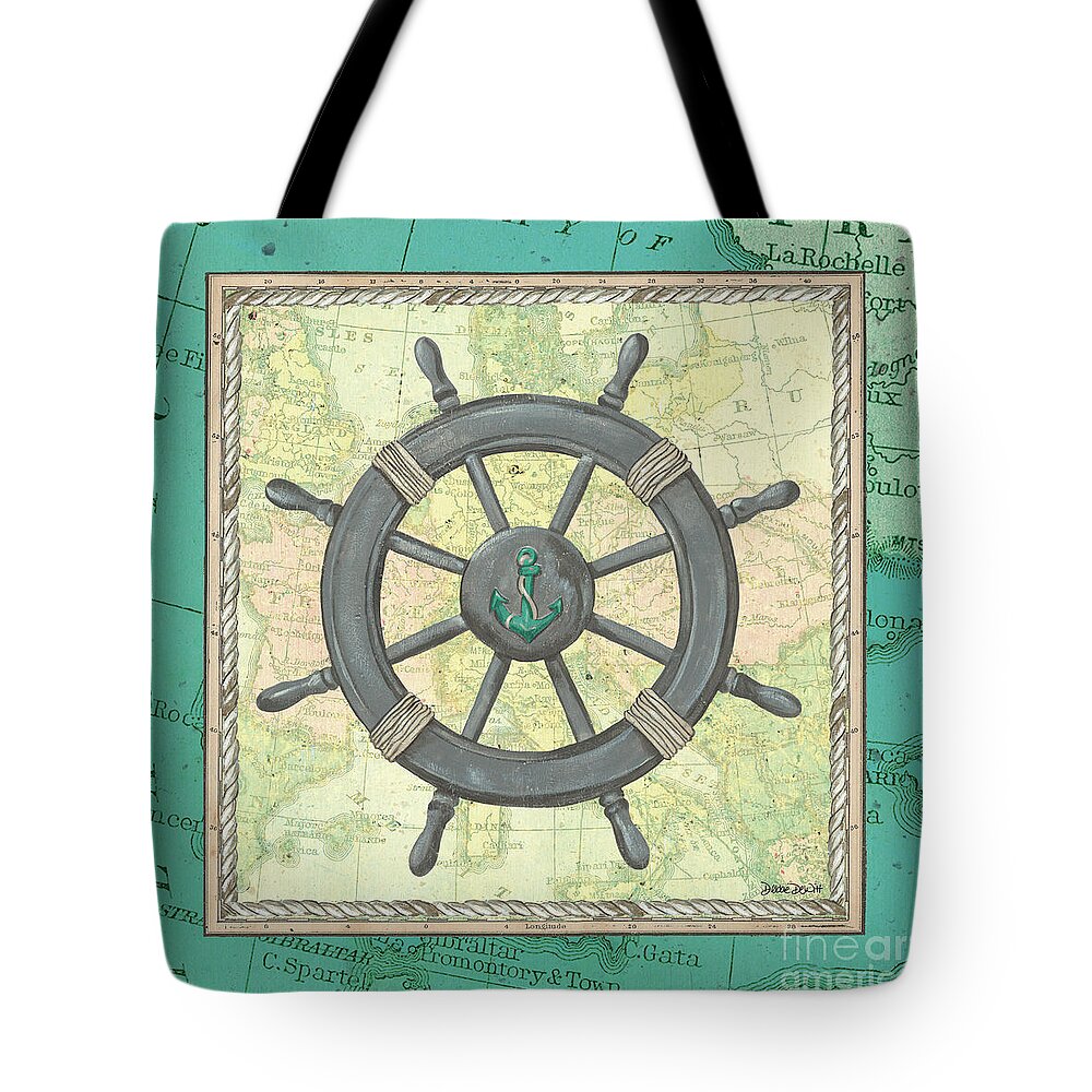 Ocean Tote Bag featuring the painting Aqua Maritime by Debbie DeWitt