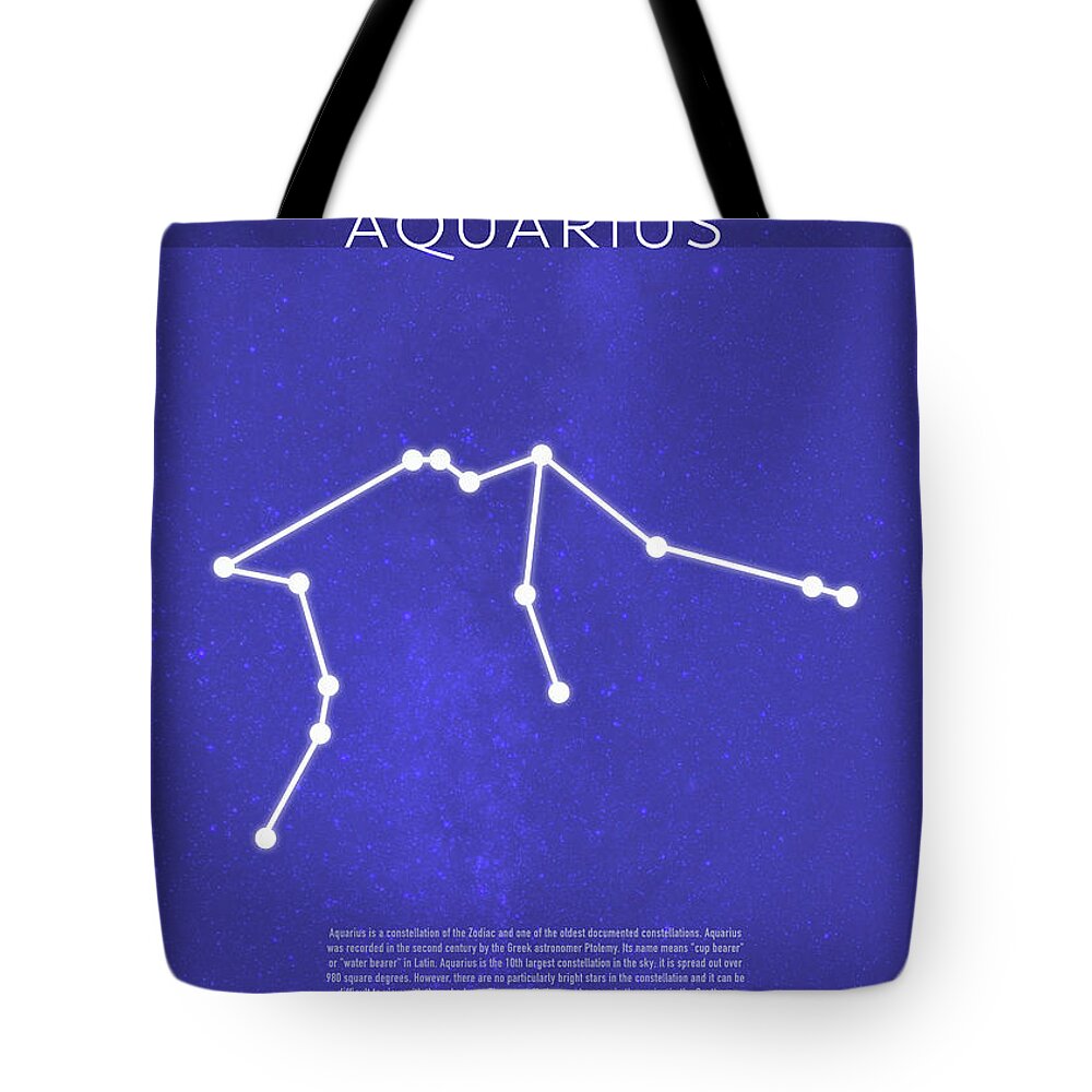 Aquarius The Constellations Minimalist Series 01 Tote Bag by