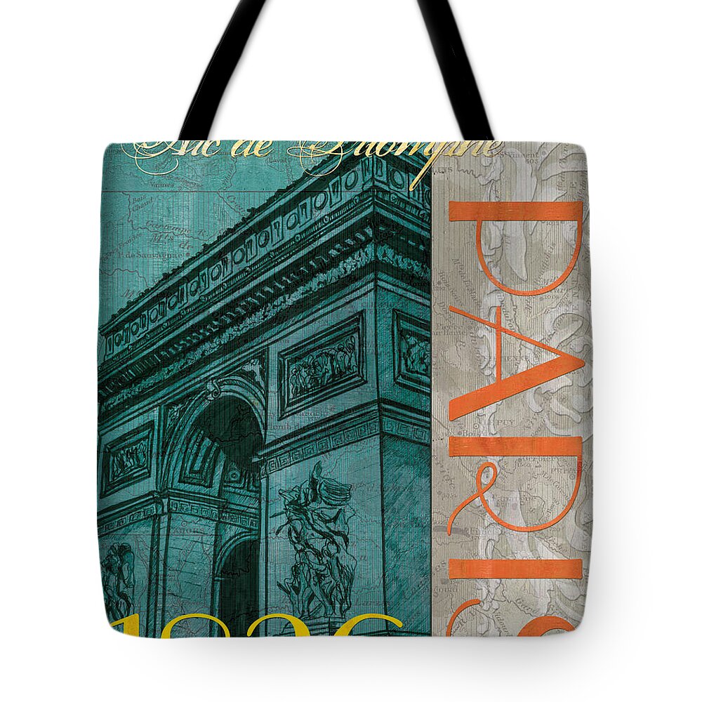 France Tote Bag featuring the painting Arc de Triomphe by Debbie DeWitt