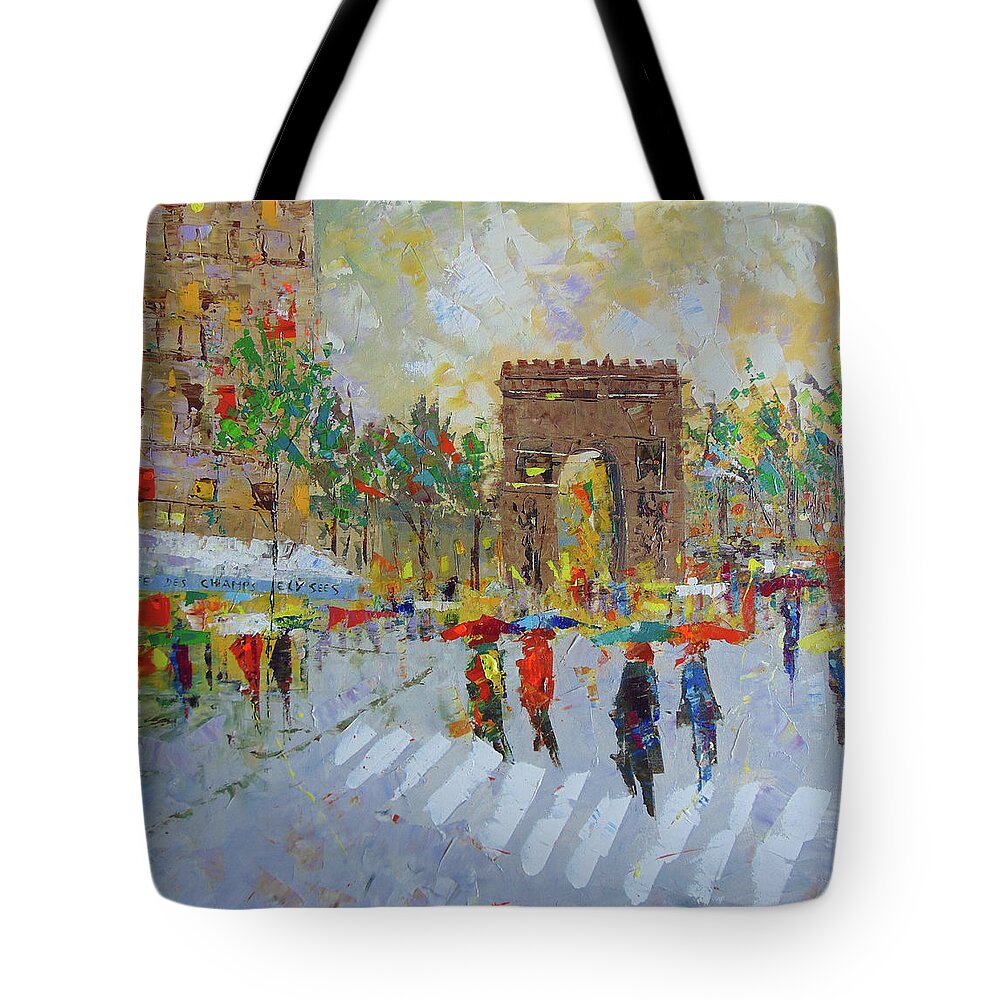 Frederic Payet. Tote Bag featuring the painting Arc de Triomphe by Frederic Payet