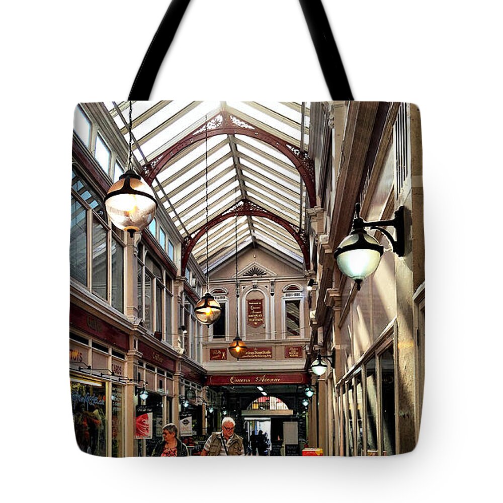 Arcade Tote Bag featuring the photograph Arcade by Pedro Fernandez