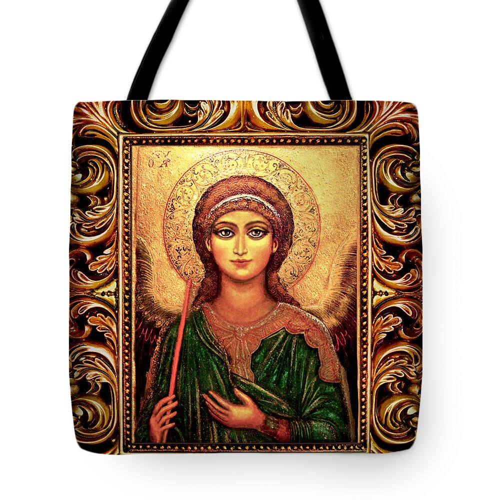 Christian Images Print Tote Bag featuring the Archangel Gabriel by Ananda Vdovic
