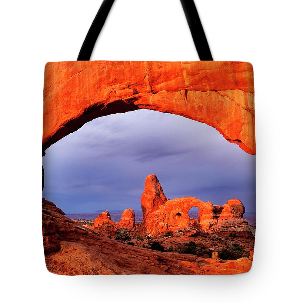 National Parks Tote Bag featuring the photograph Arches National Park by Mark Miller