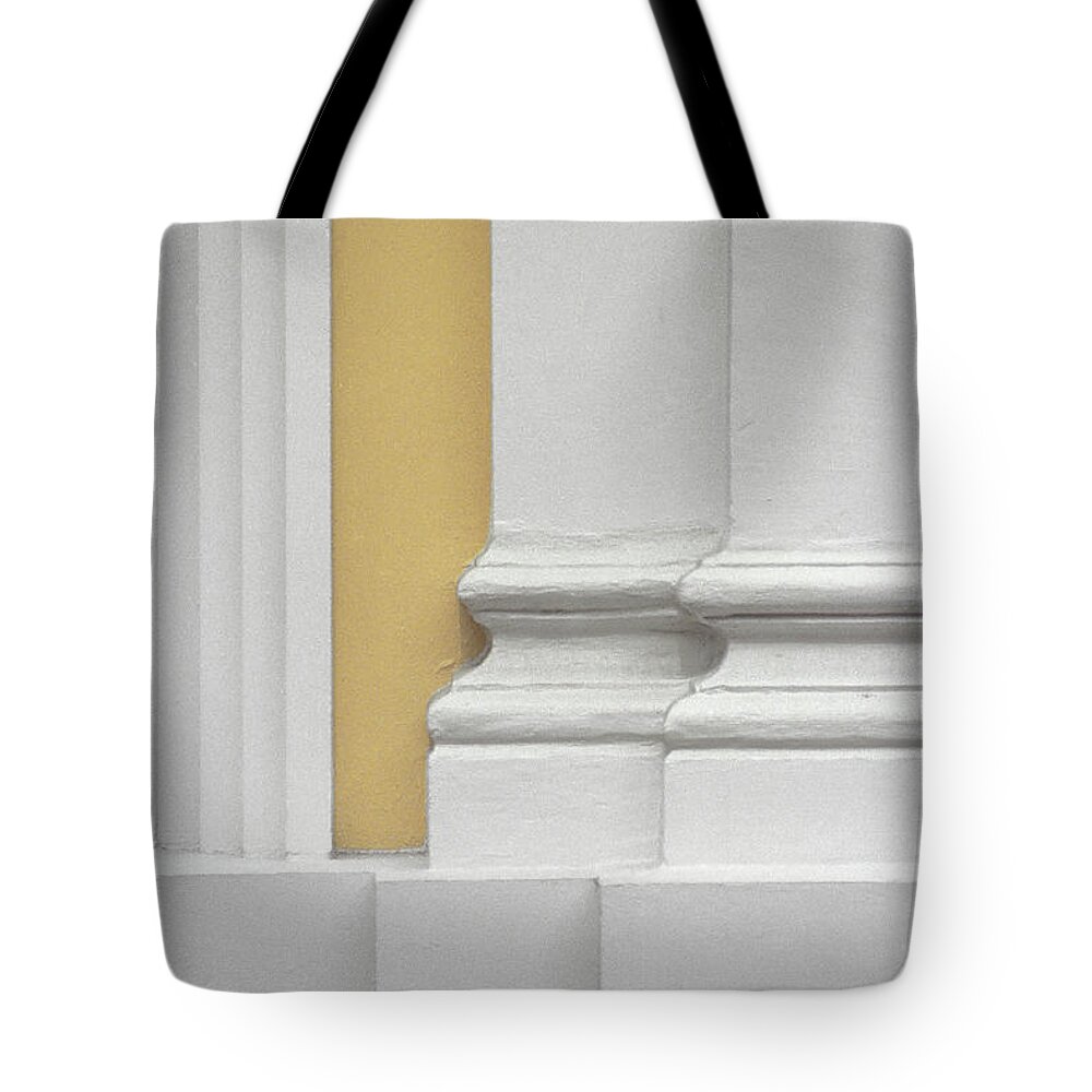 Marc Nader Photo Art; Marc Nader Fine Art Photography; Architecture Tote Bag featuring the photograph Architectural Cross Rythm, Liege. by Marc Nader