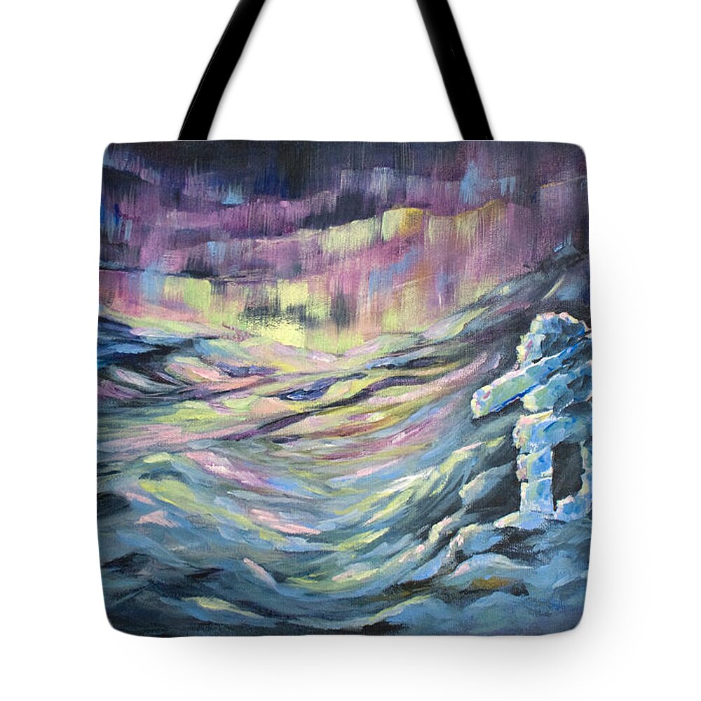 Artic Tote Bag featuring the painting Arctic Experience by Jo Smoley