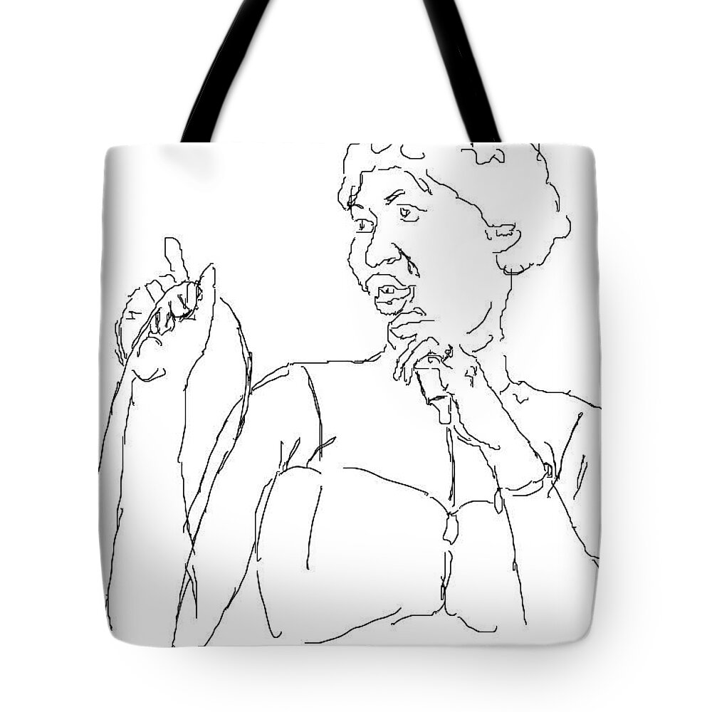Aretha Franklin Tote Bag featuring the photograph Aretha by Angela Murray