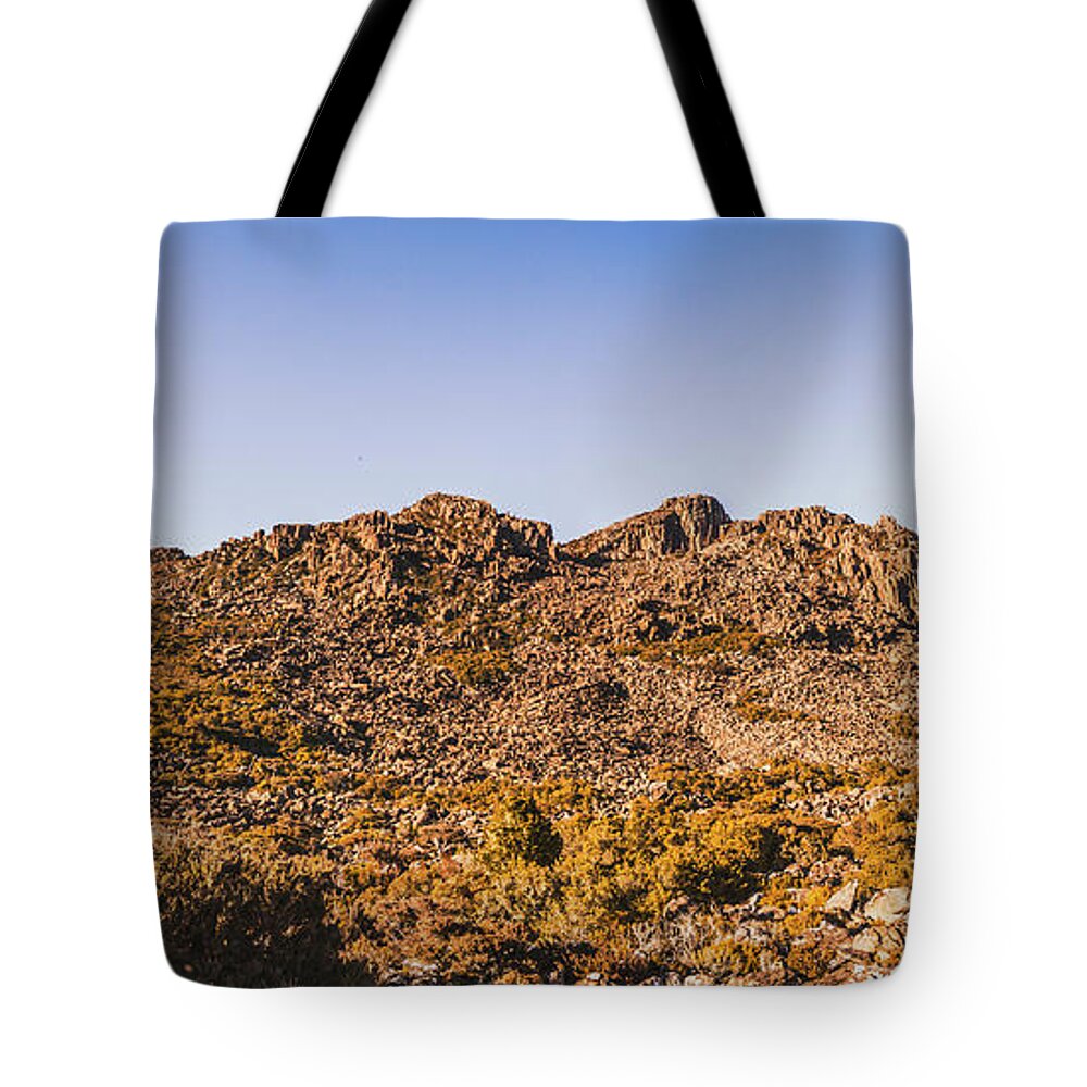 Arid Tote Bag featuring the photograph Arid Australian panoramic by Jorgo Photography