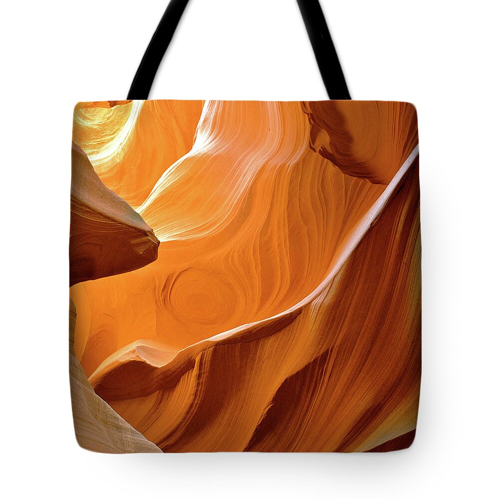 Antelope Canyon Tote Bag featuring the photograph Arizona Canyon Swirl by Ed Riche