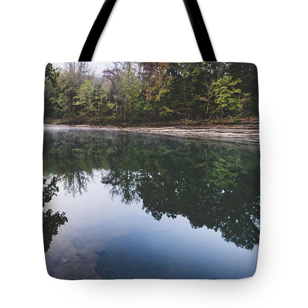 Arkansas Tote Bag featuring the photograph arkansas River panorama 1 by Mati Krimerman