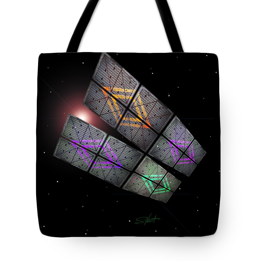 Scifi Tote Bag featuring the photograph Arrival by Charles Stuart