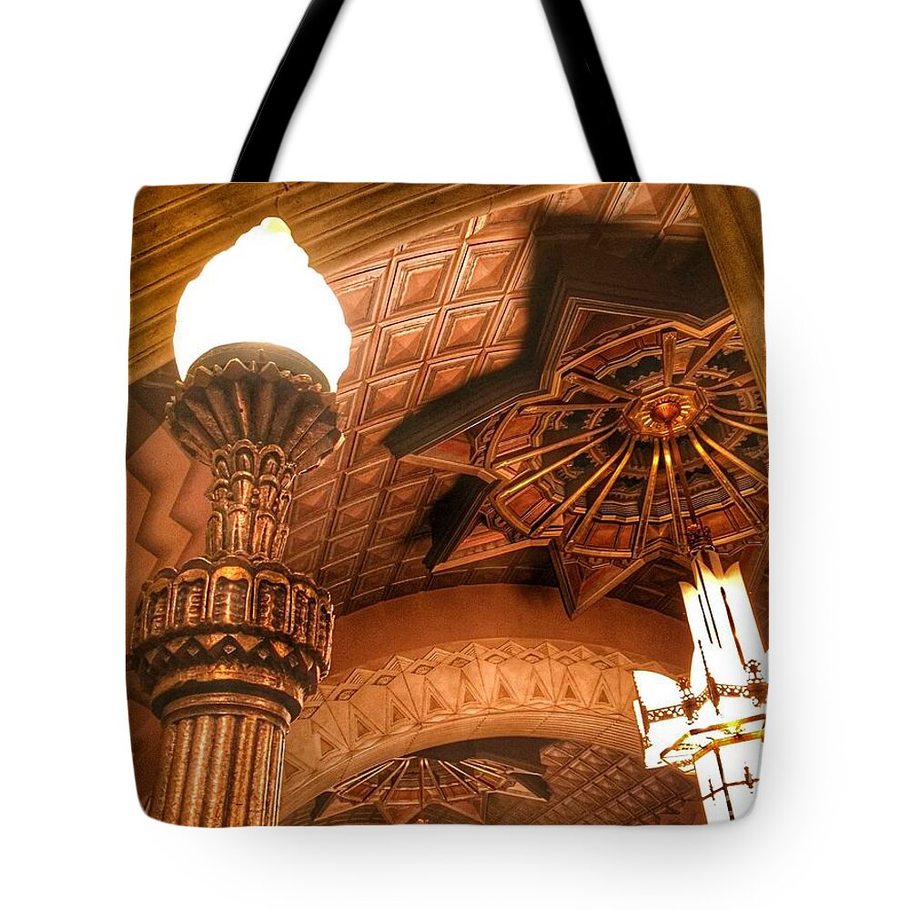 500 Views Tote Bag featuring the photograph Art Deco Ceiling by Jenny Revitz Soper