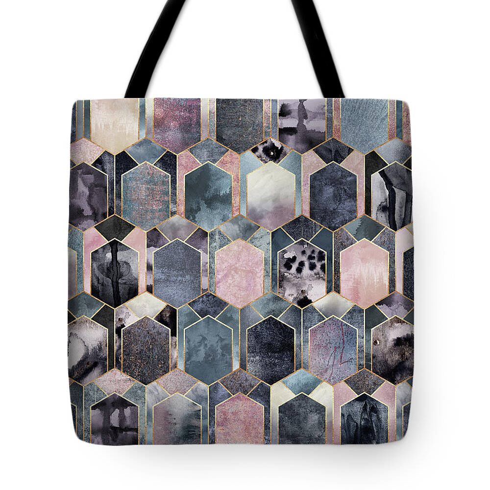 Graphic Tote Bag featuring the digital art Art Deco Dream 1 by Elisabeth Fredriksson