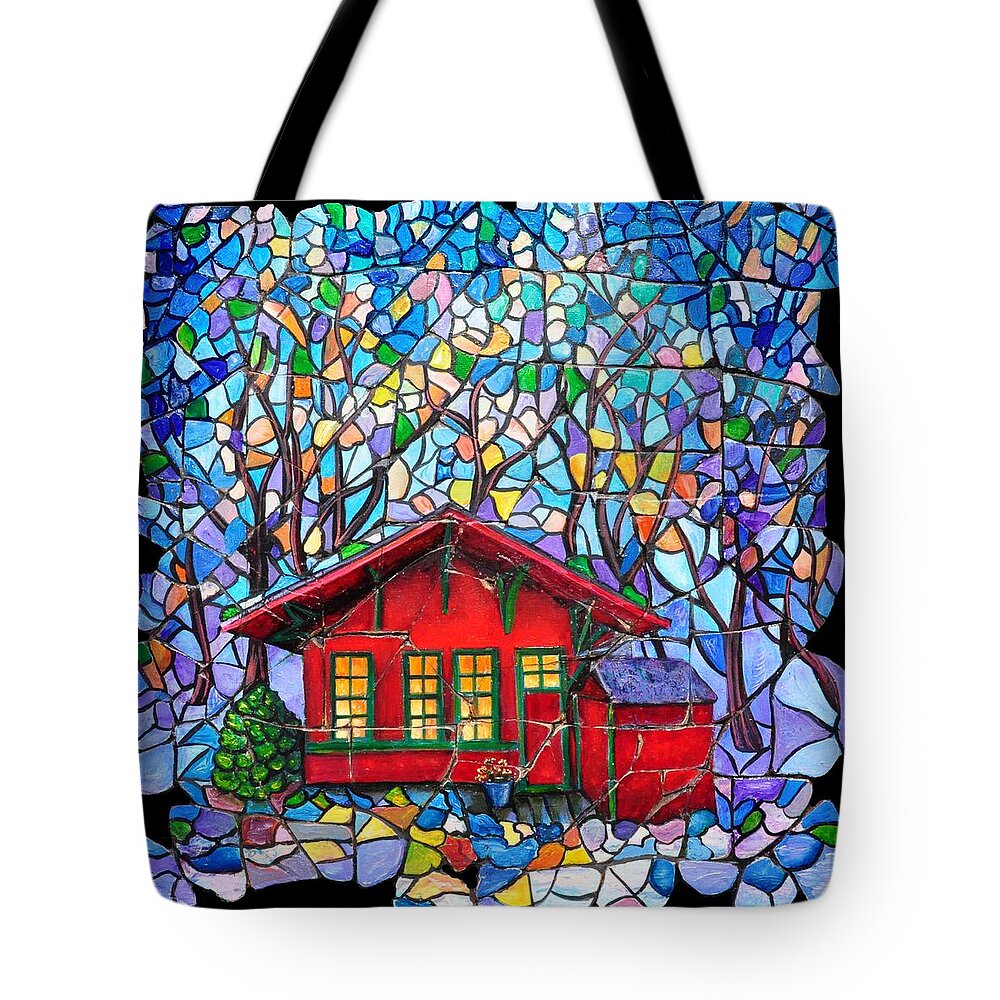 Art Depot Tote Bag featuring the painting Art Depot by OLena Art