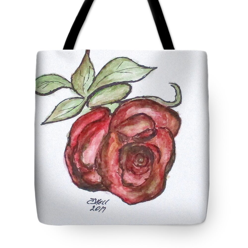 Clyde J. Kell Tote Bag featuring the mixed media Art Doodle No. 29 by Clyde J Kell