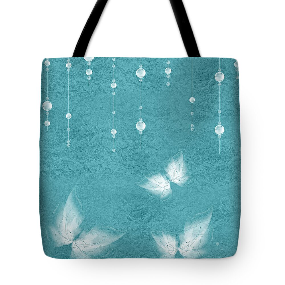 Butterfly Tote Bag featuring the digital art Art en Blanc - s11bt01 by Variance Collections