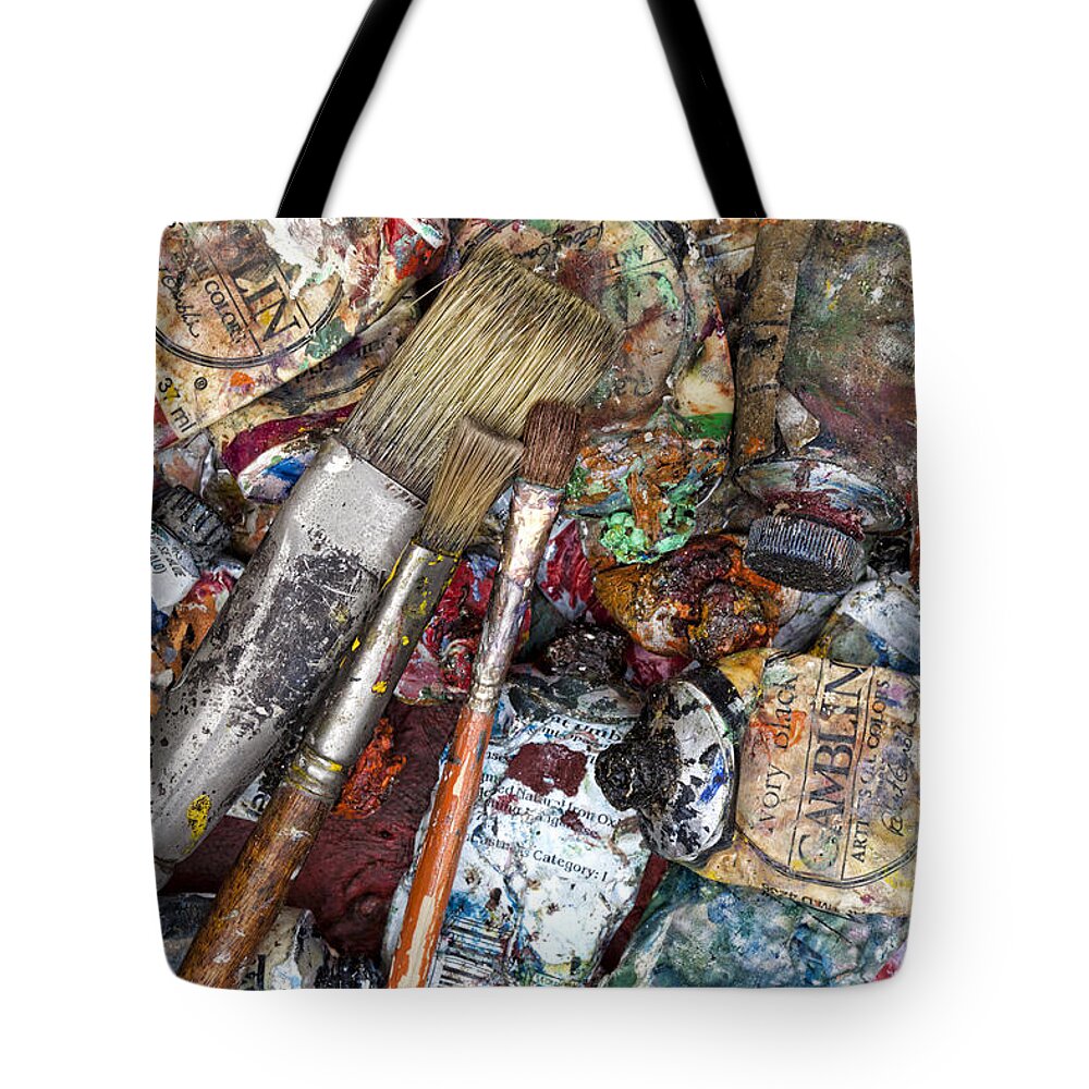 Art Tote Bag featuring the photograph Art Is Messy 5 by Carol Leigh