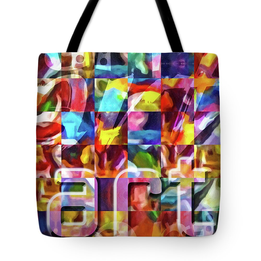 Art Type Tote Bag featuring the painting Art Type by Lutz Baar