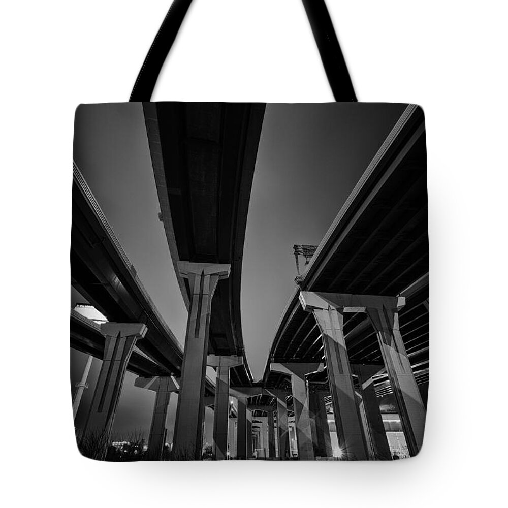 Www.cjschmit.com Tote Bag featuring the photograph Arteries of Motion by CJ Schmit