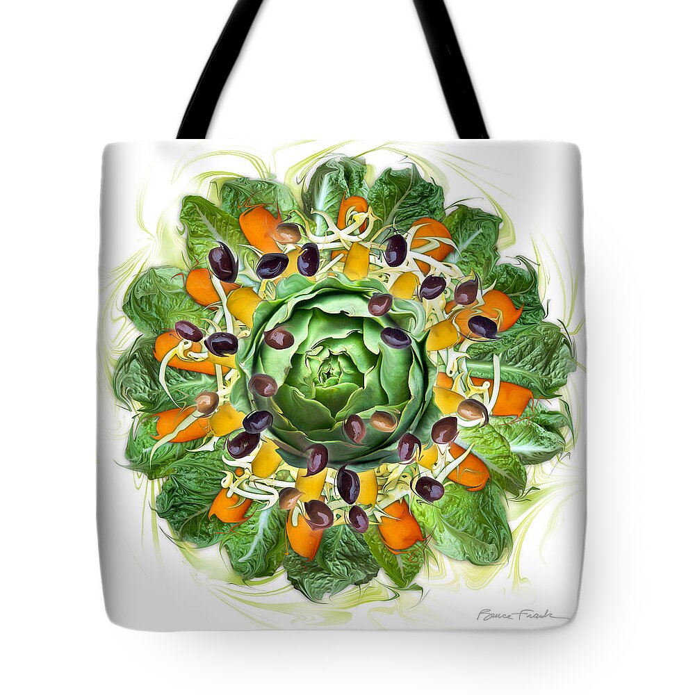 Culinary Mandala Tote Bag featuring the photograph Artichoke Salad by Bruce Frank