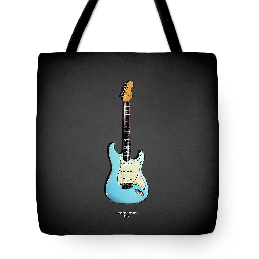 Fender Stratocaster Tote Bag featuring the photograph Fender Stratocaster 64 by Mark Rogan