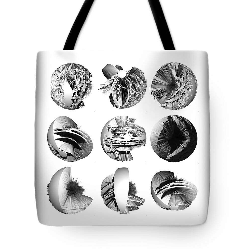 (c) Paul Davenport Tote Bag featuring the painting Angst III painting as a Spherical Depth Map. 2 by Paul Davenport