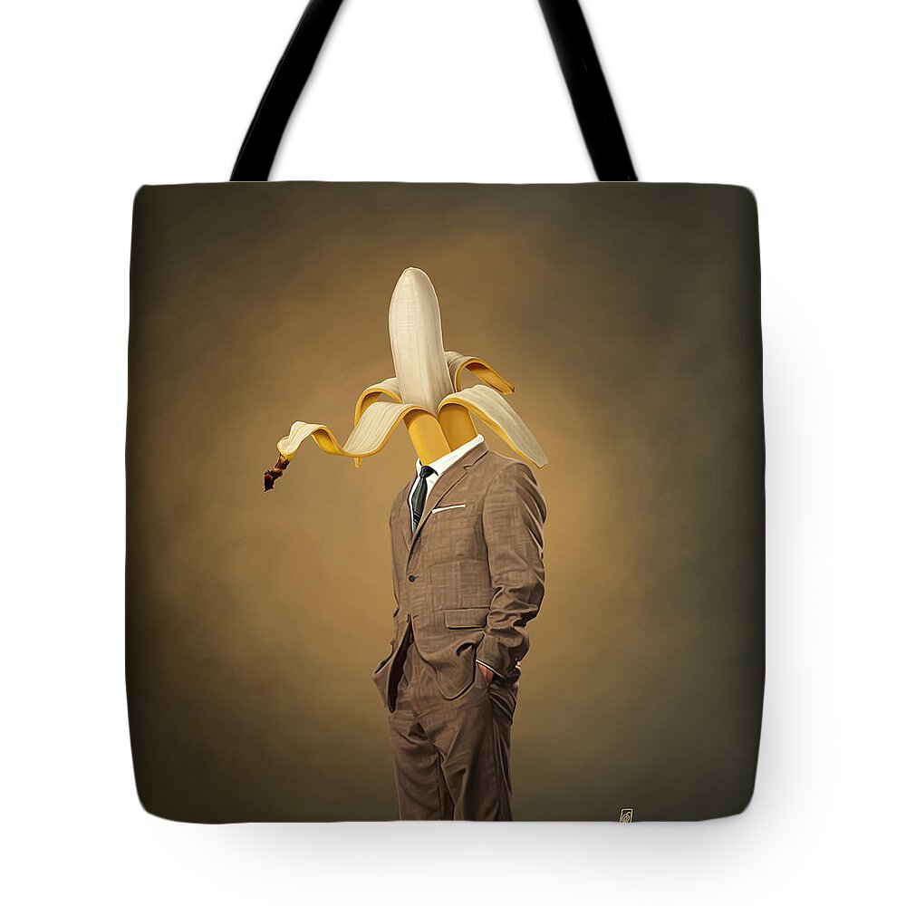 Illustration Tote Bag featuring the digital art Peeled by Rob Snow