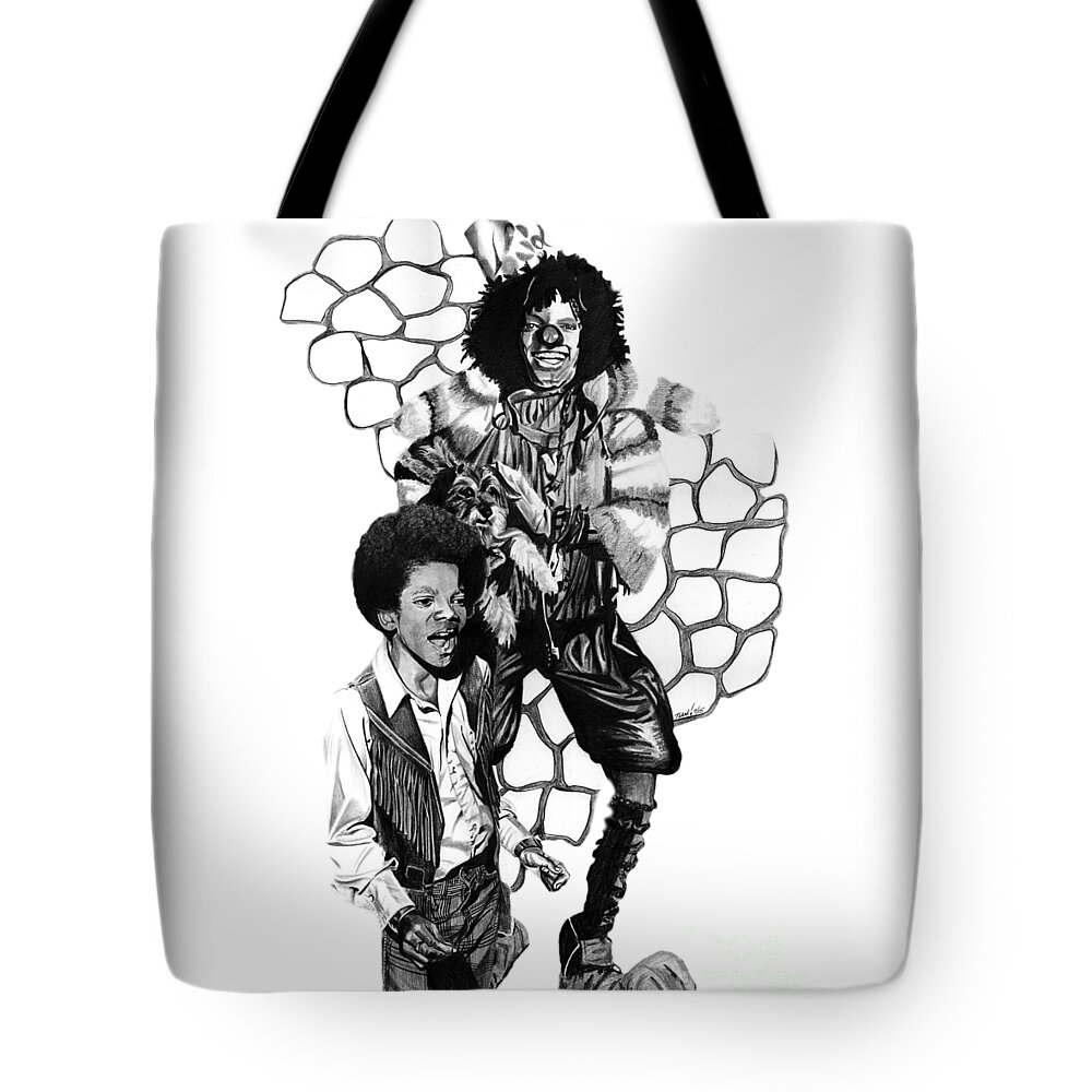 Michael Tote Bag featuring the drawing Michael by Terri Meredith