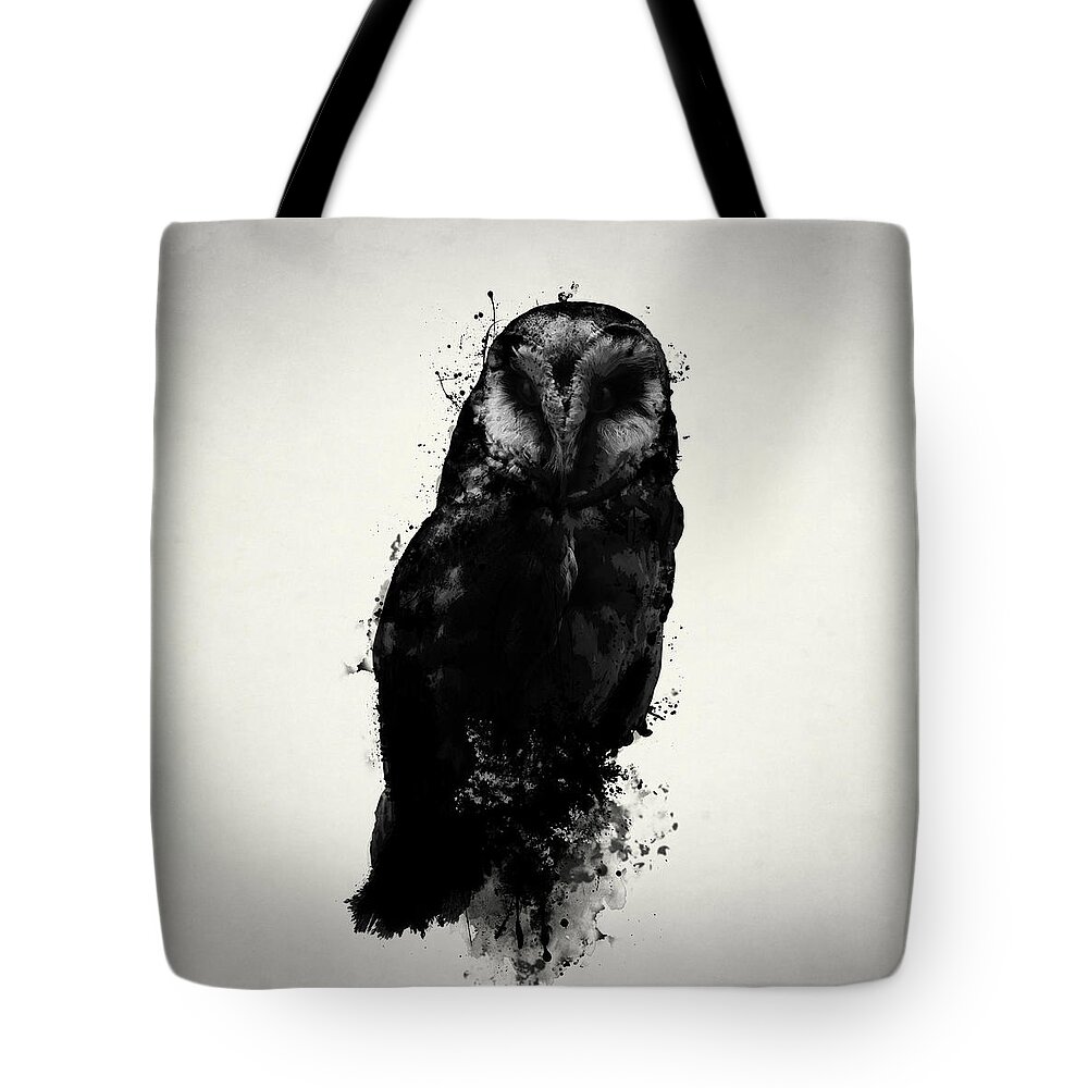 Owl Tote Bag featuring the mixed media The Owl by Nicklas Gustafsson