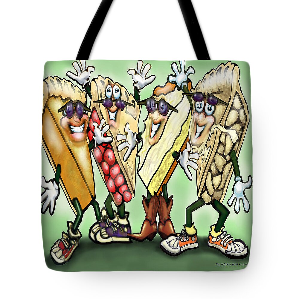 Pie Tote Bag featuring the digital art Pie Party by Kevin Middleton
